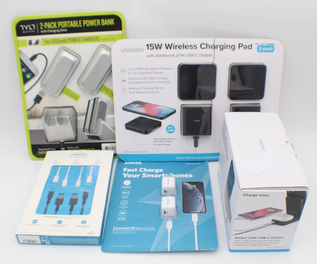 UbioLabs/Ankers/TYLT Fast Charge/Wireless Charging Banks And Chargers - LOT