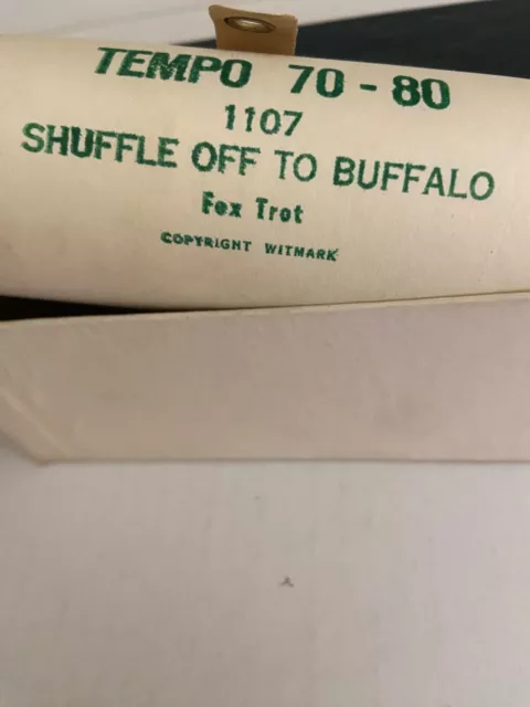 Vintage Fox Trot Piano Roll Shuffle Off to Buffalo Melodee