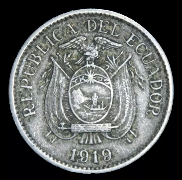 Ecuador 1919 - 5 Centavos - XF - Lot #7792