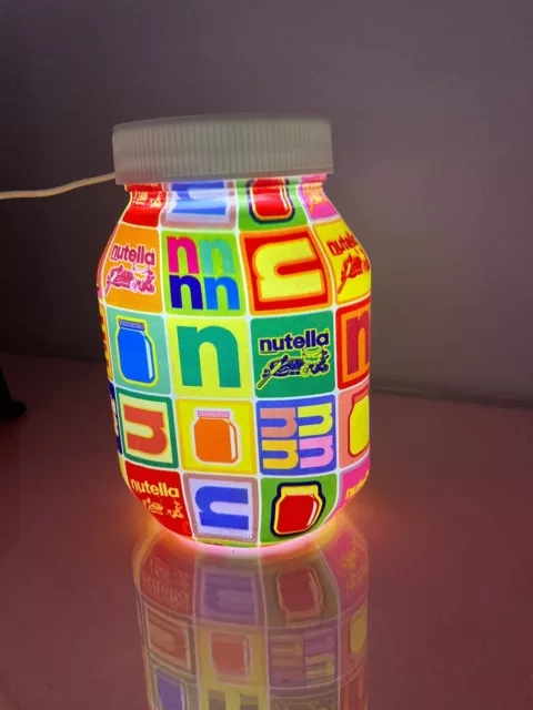 Lampada Barattolo Nutella Luminoso Led Da Tavolo A Batterie O Usb