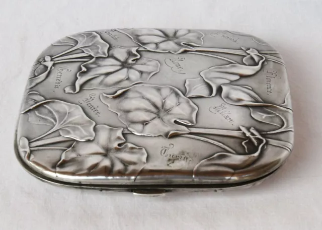 Magnificent Art Nouveau German 800  Sterling Silver Box