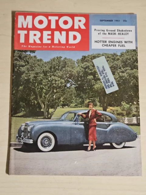 Motor Trend Magazine September 1951 Proving Ground Shakedown Nash Healey