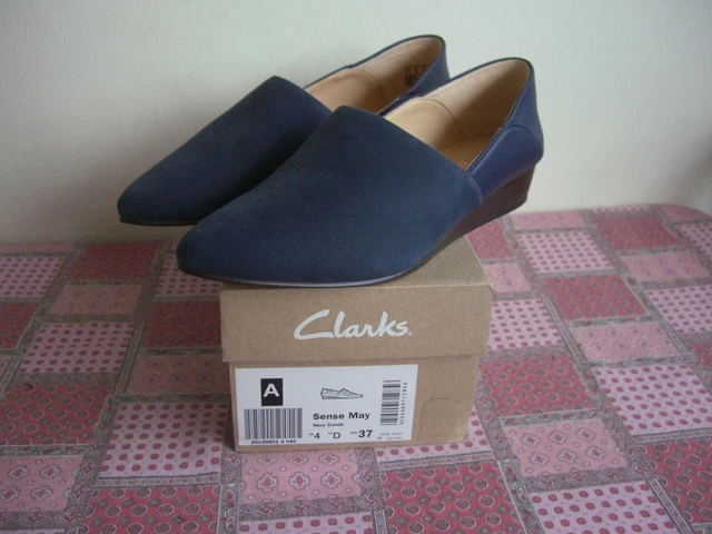 NEW CLARKS SIZE 3.5 Sense Beau Navy Interest Mules Slip On EU 36 US 6M Shoes 33.89 PicClick UK