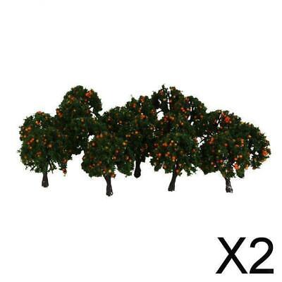 2X 20 Orange Fruit Tree Model Train Diorama Garden Orchard Scenery 1: 300 Z 4cm