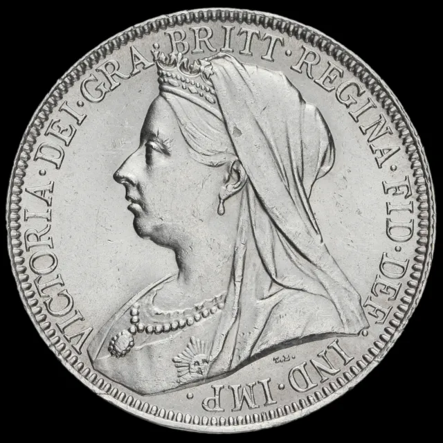 1900 Queen Victoria Veiled Head Silver Florin