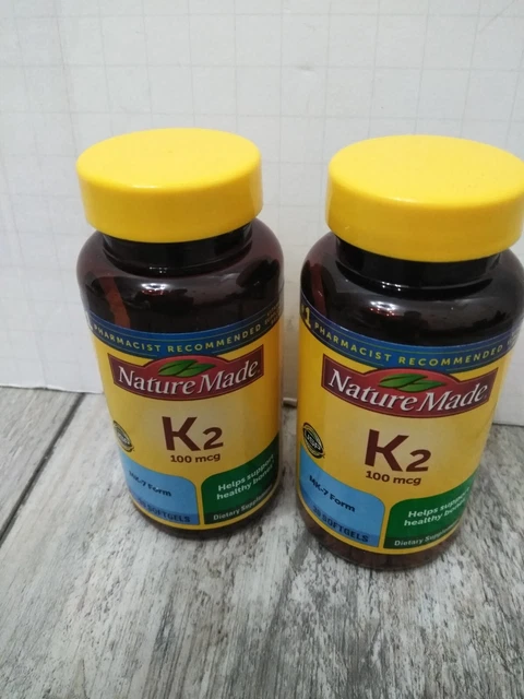 Nature Made VITAMIN K2 100 mcg  30 Softgels (2PK BUNDLE)