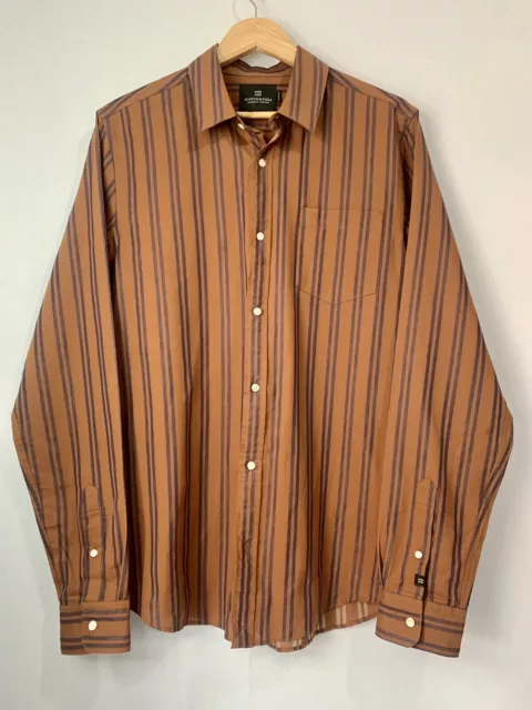 Mens scotch & soda amsterdam couture button down long sleeve shirt striped Large