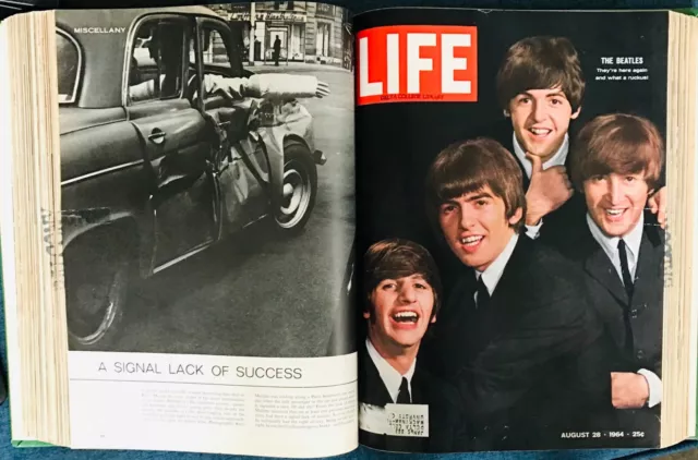 Life Magazine July-September 1964 Weekly Issues Bound Vintage Ads the Beatles!