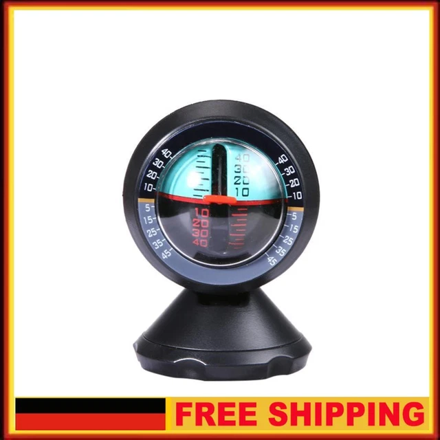 CAR INCLINOMETER LEVEL Tilt Gauge Indicator Slope Meter Gradient ...