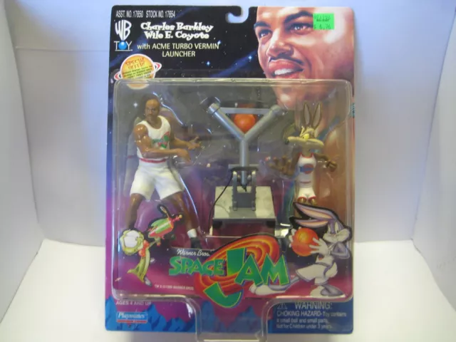 VTG 1996 SPACE Jam Charles Barkley & Wile E. Coyote Action Figure