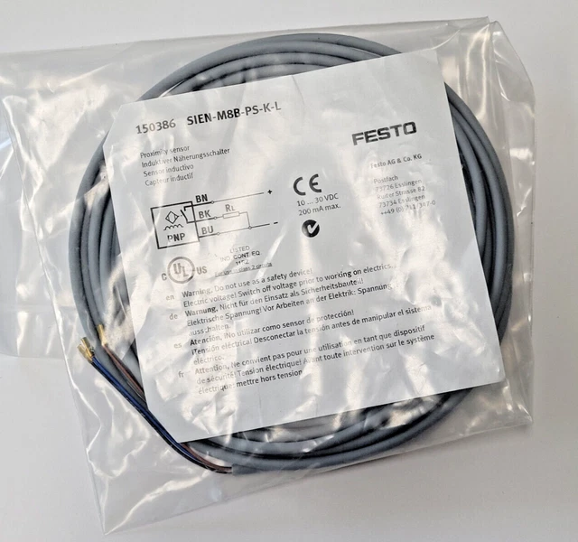 FESTO SIEN-M8B-PS-K-L 150386 Proximity Sensors - New/Boxed - Worldwide ...