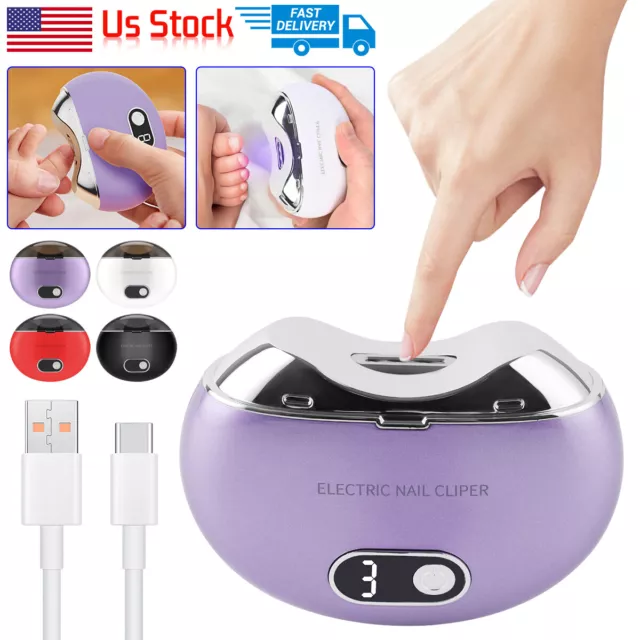 Electric Automatic Nail Clippers Toe Thick Nails Professional Cutter Pedicure *A