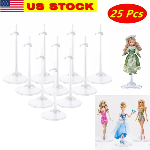 25 Pcs Doll Stand Holder Display for 11.5'' & 12 inch Doll Model Rack Support