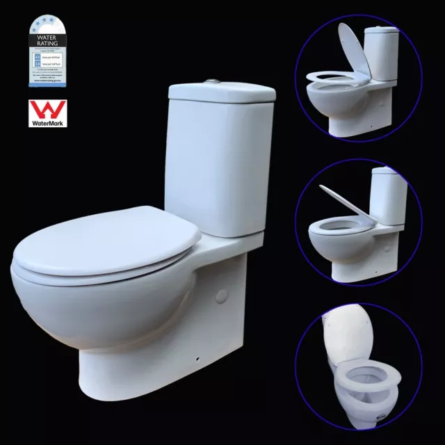 Toilet Suite Narrow Back to Wall S/P trap Soft Close Replace Top Fix Toilet Seat