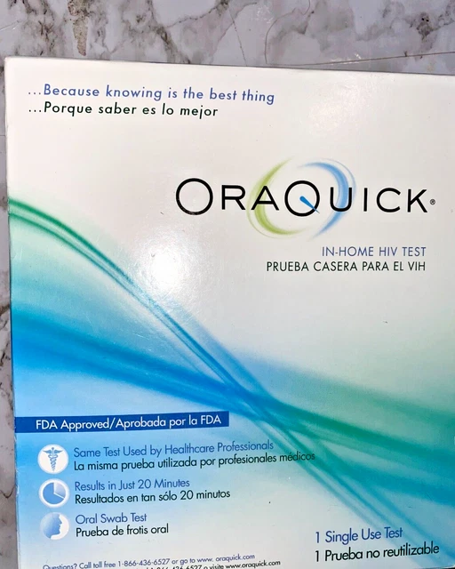 Prueba de VIH en el hogar OraQuick - ¡Resultados en 20 minutos! ¡Privado! EXP-9/2025 TOTALMENTE NUEVO