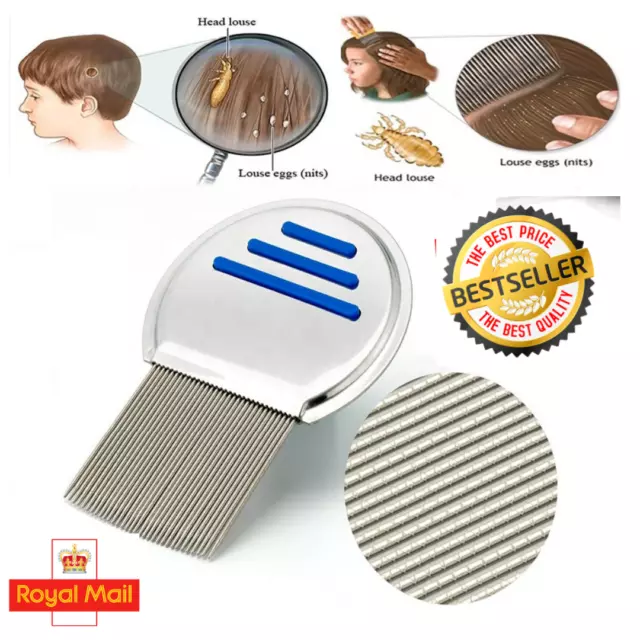 Nitty Gritty Lice Nit Comb Head Lice Treatment Stainless Steel Metal Comb