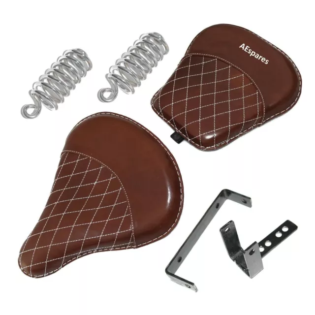 Se adapta al asiento delantero de cuero bronceado Royal Enfield Bullet...