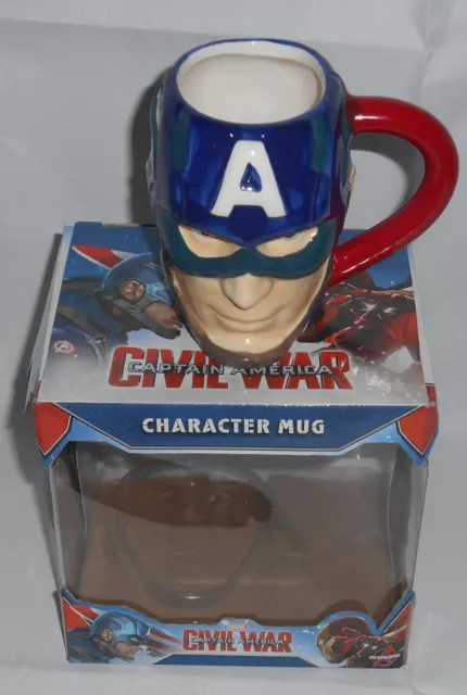 BN Marvel Character mug Captain America and Book Ultimate Guide to First Avenger