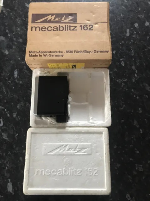 Vintage Metz Mecablitz 162 Camera Flash With Original Box W. Germany