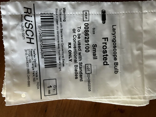 Laryngoscope Replacement Bulb Miller, Macintosh Blade Set First Aid ALS