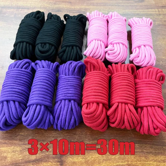 SM Fétiche 3PCS Corde De Bondage En Coton De Chanvre Retenue 10 Mètre Soumission 2