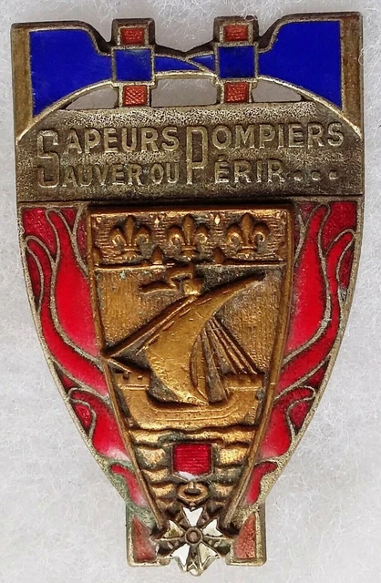 Insigne De La Brigade Des Sapeurs-Pompiers De Paris, Fabricant Drago, Collection