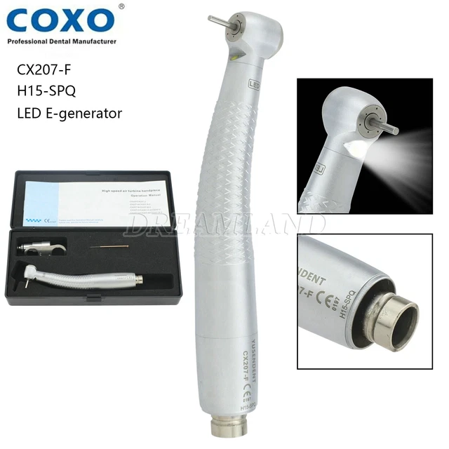 Pièce à Main Dentaire Haute Vitesse (turbine) Avec LED Et Fibre Optique - 2/4/6 Trous, Neuve