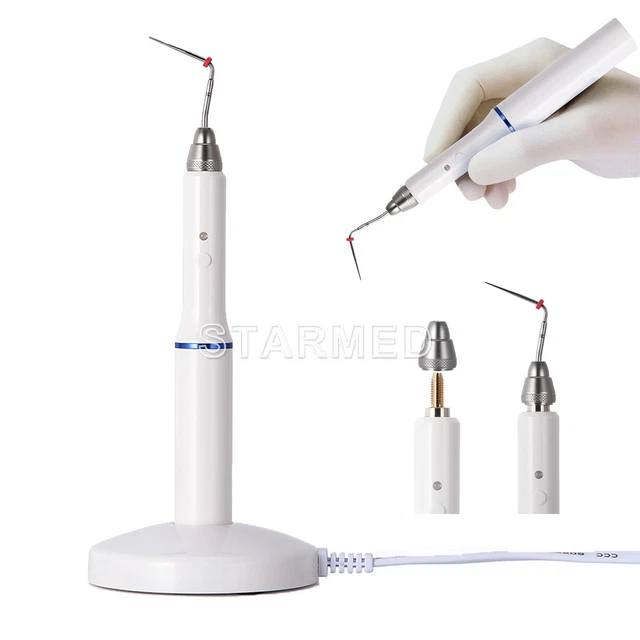Dental Gutta Percha Obturation System Endodontic Heated Pen with 2 Tips White