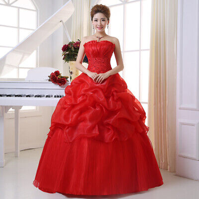 Mode Robes Robes de bal Pompous Girly Robe de bal rouge \u00e9l\u00e9gant 