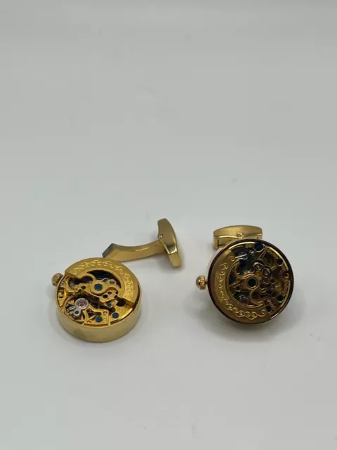 Ox and Bull Trading Co. Watch Movement gold MENS Cuff Links $295