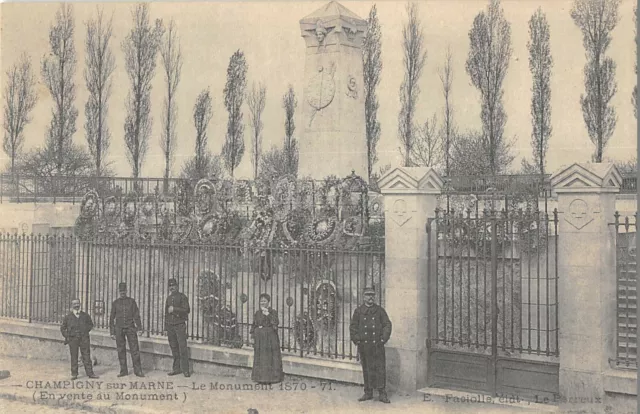Cpa 94 Champigny Sur Marne Le Monument