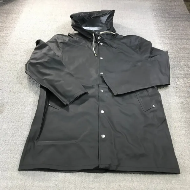 New Stutterheim Stockholm Jacket Mens Extra Large Hoodie Hood Rain Coat Heavy