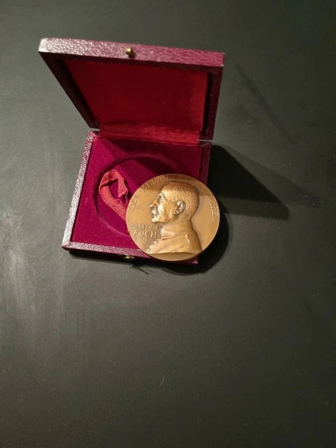 Médaille Militaire Originale Maréchal Foch – Bronze, Décoration Française Prudhomme