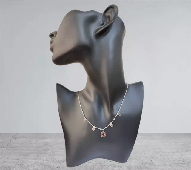 collana donna con ciondolo pendenti argento rodiato 925 anallergico croce