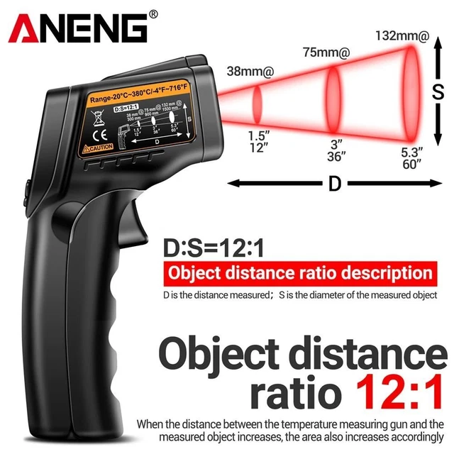 IR Pistolet de température numérique Non-Contact IR Thermomètre infrarouge