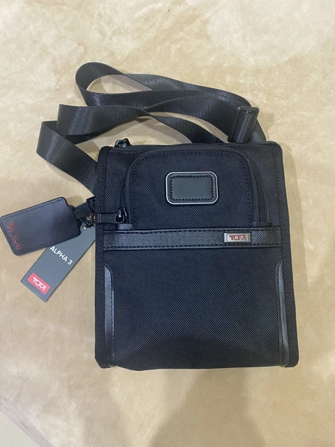 TUMI - Alpha 3 Small Pocket Crossbody Bag Black-NEW 8