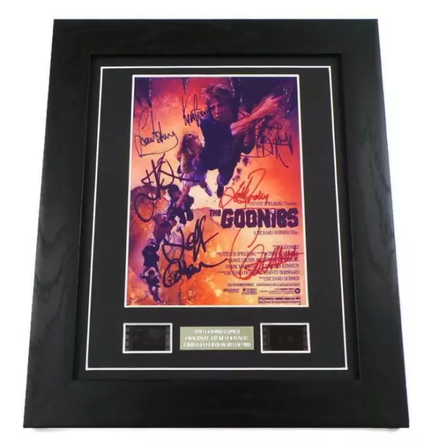 GOONIES Signed PREPRINT + GOONIES FILM CELLS MOVIE MEMORABILIA FRAMED GIFTS