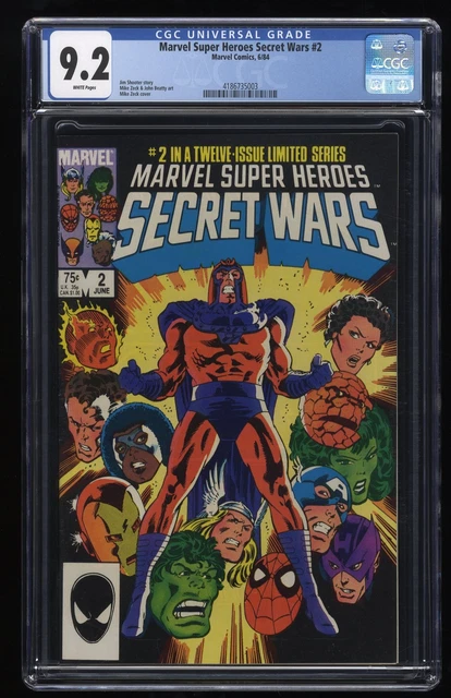 Marvel Super-Heroes Secret Wars #2 CGC NM- 9.2 White Pages Marvel 1984
