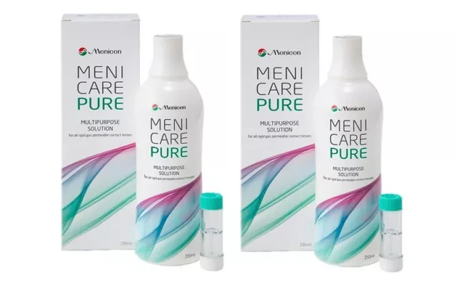 MENICARE PURE 2*250 ml,soluzione per tutte le lenti a contatto gas permeabili