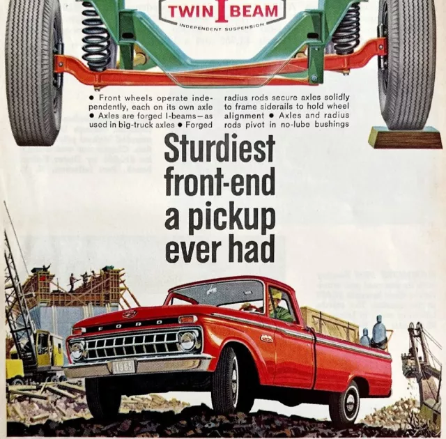 Ford Puckup Truck Twin I Beam Advertisement 1965 Automobilia Motor Company DWS6E