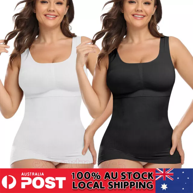 Women Shapewear Tank Top Seamless Tummy Control Slimming Body Shaper  Camisole AU