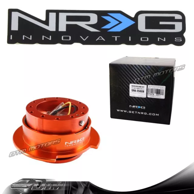 NRG Orange Balle Verrou 6-Hole Direction Roue Gen 2.5 Rapide Sortie Adapteur De