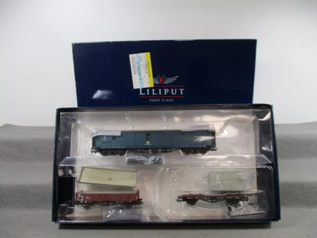 Liliput Spur H0 L240091 Bauzugwagen Set 3-teilig der DB Epoche IV in OVP