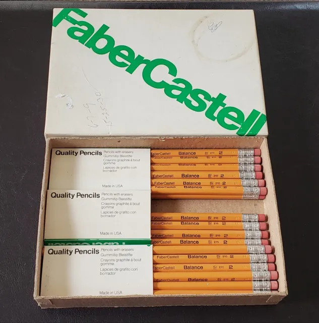 Faber Castell Balance SV 210 No 2 Pencils Lot of 29 Vintage in Original Box New