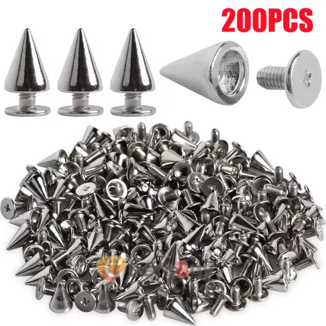 70 Sets Silver Mixed Shape Spikes And Studs Cone Croc Spikes Leather Rivet  Kit For Clothing Shoes B