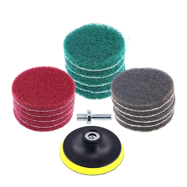 16Pcs 4 Inch Drill Brush Tile Scrubber Scouring Pad Cleaning Kit with 4 Inc Z8T2