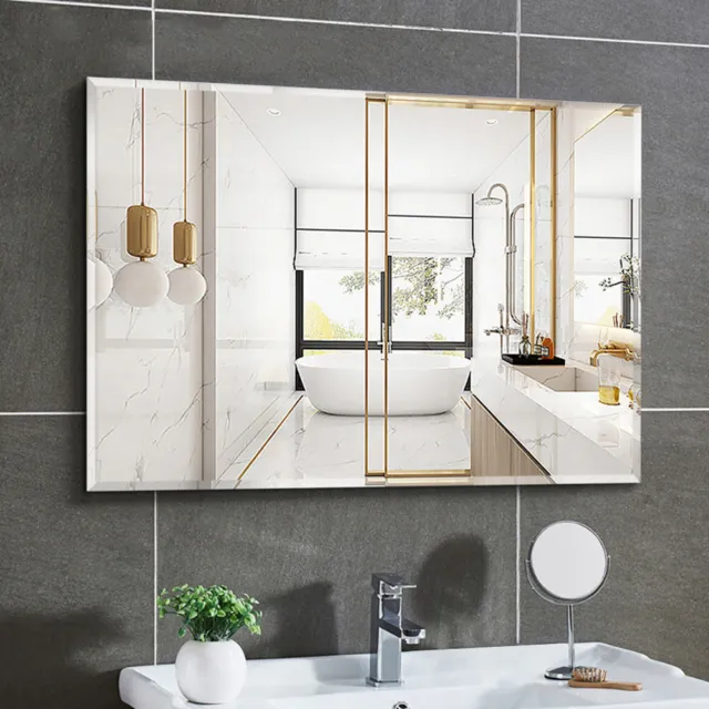 Mirror bevelled wall tiles / Bathroom-kitchen splashback tiles, bevel edge  glass