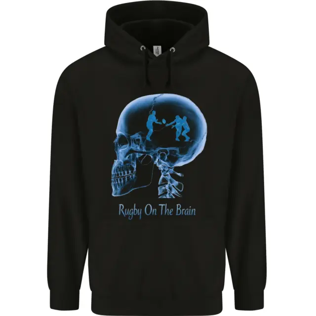 Rugby on the Brain Funny Union Player Childrens Kids Hoodie