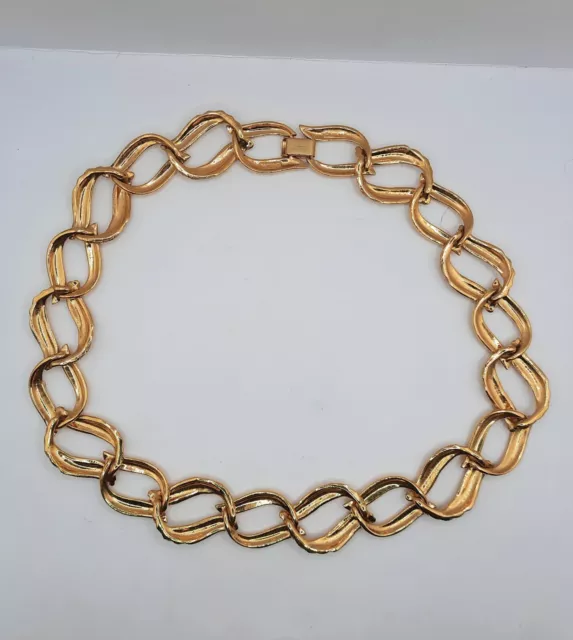 NAPIER VTG GOLD-TONE Collar Necklace 18.5