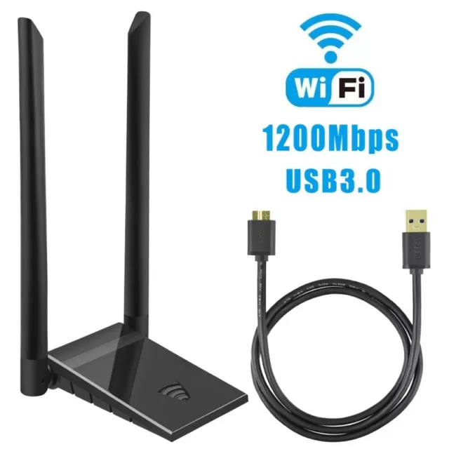 1200Mbps Wireless USB Wifi Adapter Dual Band 2.4G/5GHz 802.11AC with Antenna